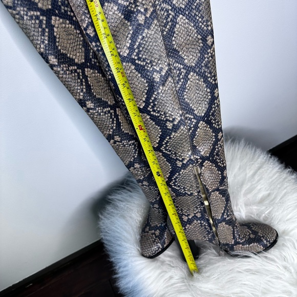 Sam Edelman over the knee snake skin 4 inch heel boots Weird Barbie Movie Boots - Picture 8 of 12